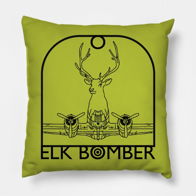 Elk Bomber Pillow by Joodls