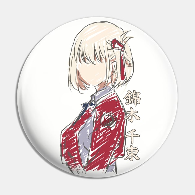 Lycoris Recoil Chisato Anime and Manga Characters Wallpaper with her Japanese Name Pin by Animangapoi