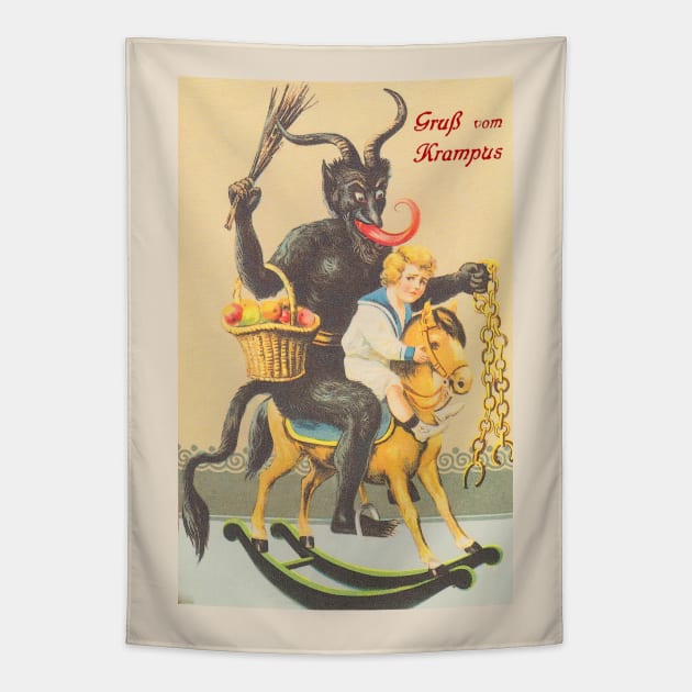 Grub vom Krampus - Greetings from Krampus Tapestry by Tainted