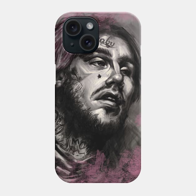 Lil Peep Portrait Phone Case by Allissweell