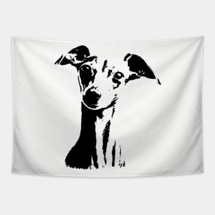 Italian Greyhound Cute Black Stencil Dog Tapestry