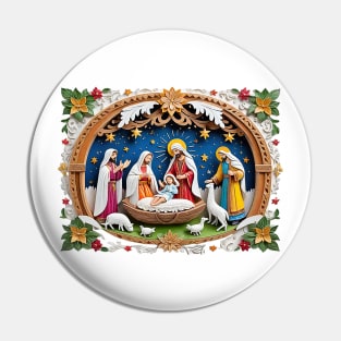 Nativity Scene Pin