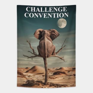 Surreal Elephant: Challenge Convention Tapestry