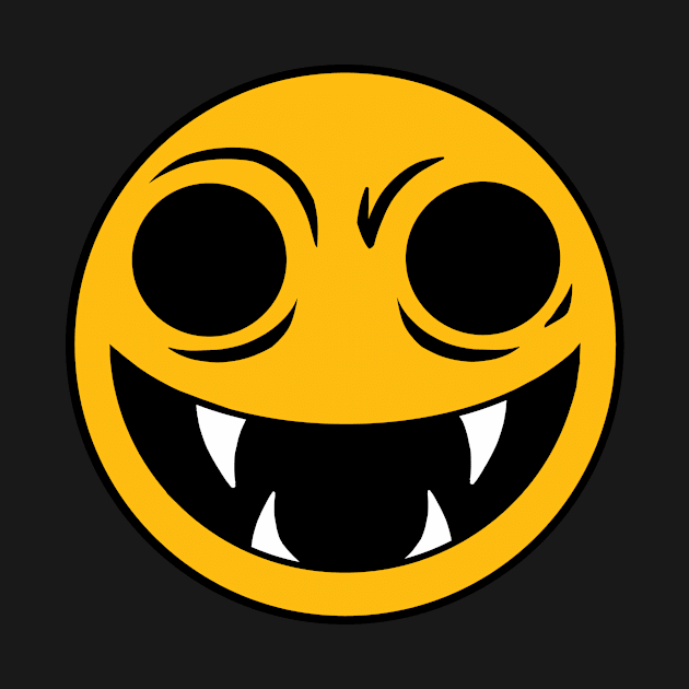 Vampire Smiley Face Cartoon Clip Art Design by aronimation