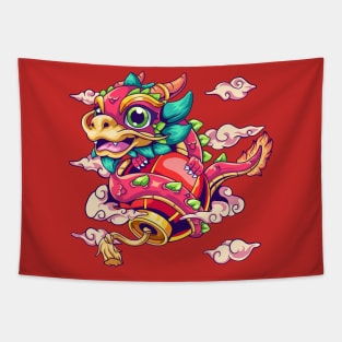 Red Dragon - Lunar New Year Tapestry