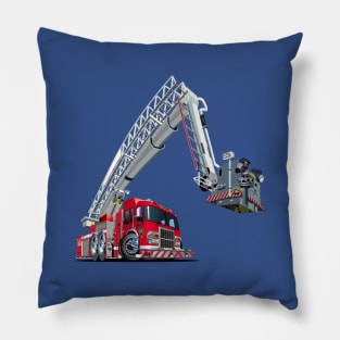 Cartoon Fire Truck Pillow