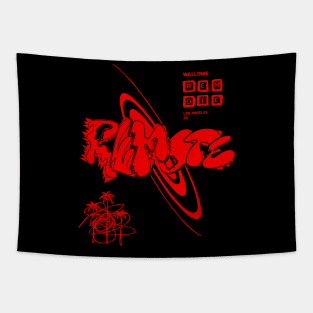 Wallows Remote Red Colour Tapestry