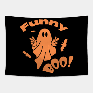 Funny Halloween Boo Tapestry