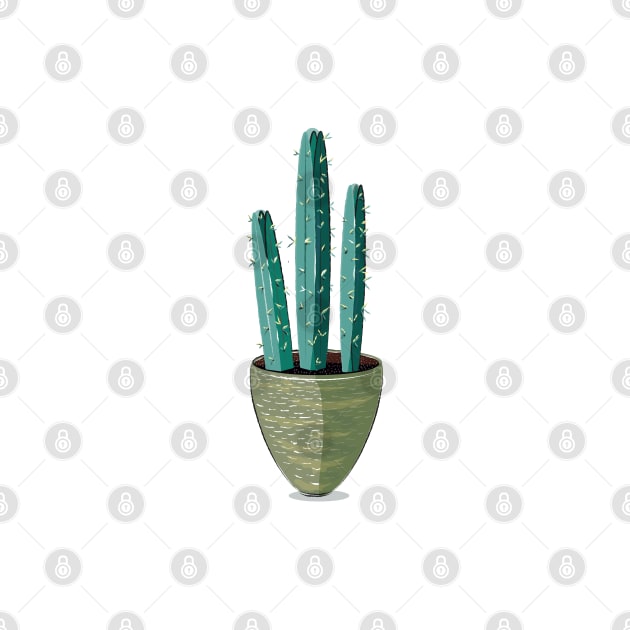Copy of  Cactus in green pot by Slownessi