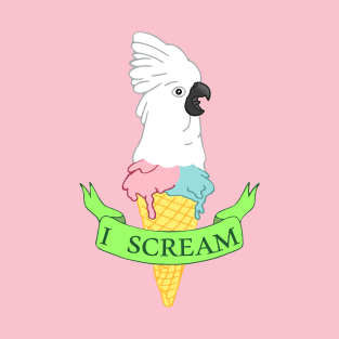 ice cream umbrella cockatoo i scream T-Shirt