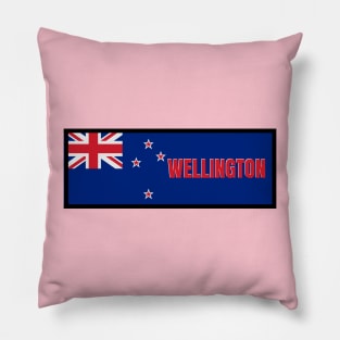 Wellington City in New Zealand Flag Pillow