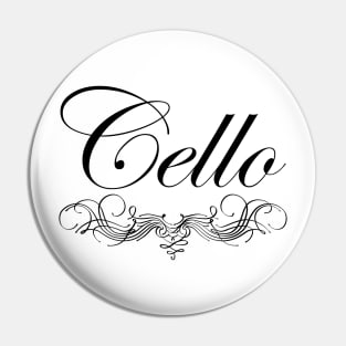 Cello Script Pin