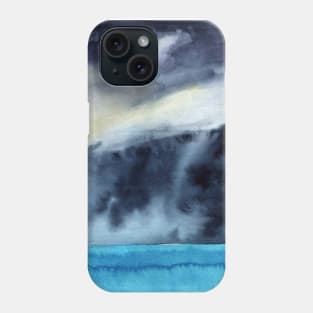 Watercolor landscape sky clouds Phone Case