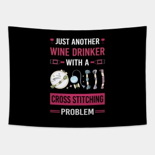 Wine Drinker Cross Stitching Tapestry