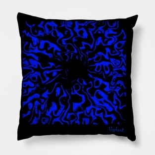 Vector Organic Blue Sun by Blackout Design Pillow