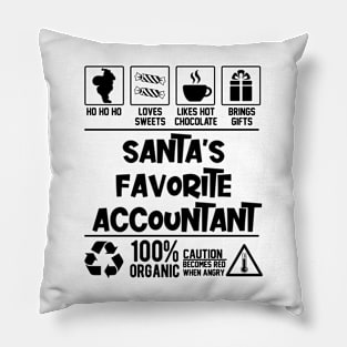 Santa's Favorite Accountant Christmas Pillow