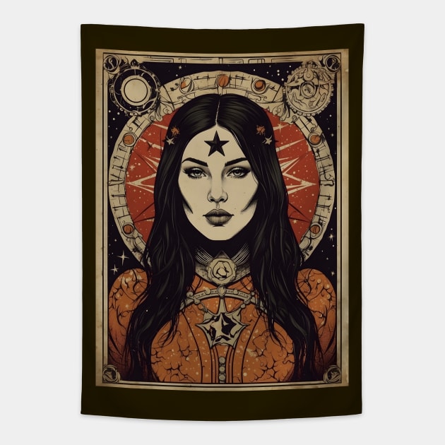 The Star Tarot Card Tapestry by VivaLaRetro