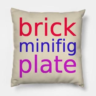 brick minifig plate Pillow