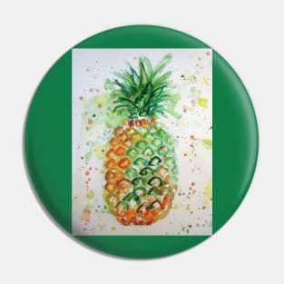 Pineapple Watercolor Painting - Funky Cool Pin