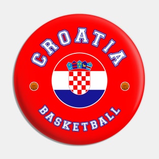 Croatia Basketball Pin