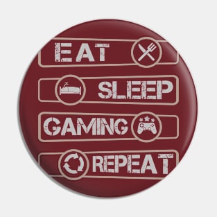 Eat,Sleep,Gaming,Repeat Pin