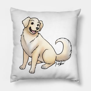 Dog - Golden Retriever - Cream Pillow