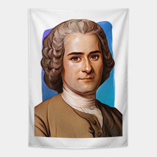 French Philosopher Jean-Jacques Rousseau illustration Tapestry