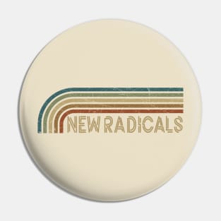 New Radicals Retro Stripes Pin