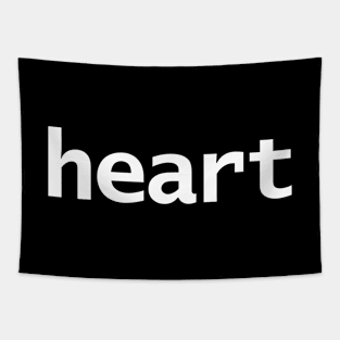 Heart Minimal Typography White Text Tapestry