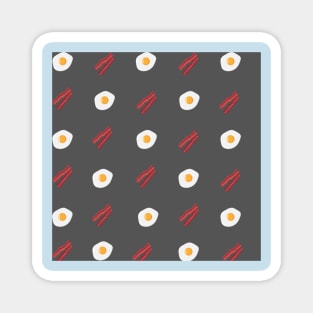 Bacon and Eggs - Dark Grey Magnet