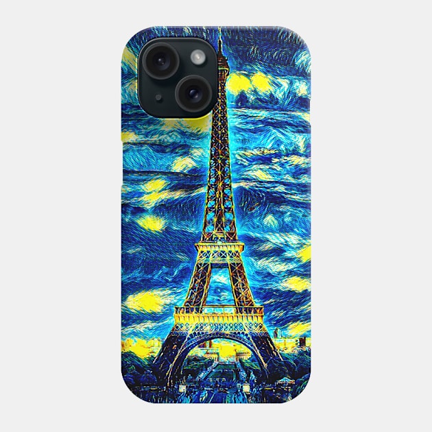 Vincent Van Gogh Dream - Starry Night meets Paris Phone Case by Classic Taste