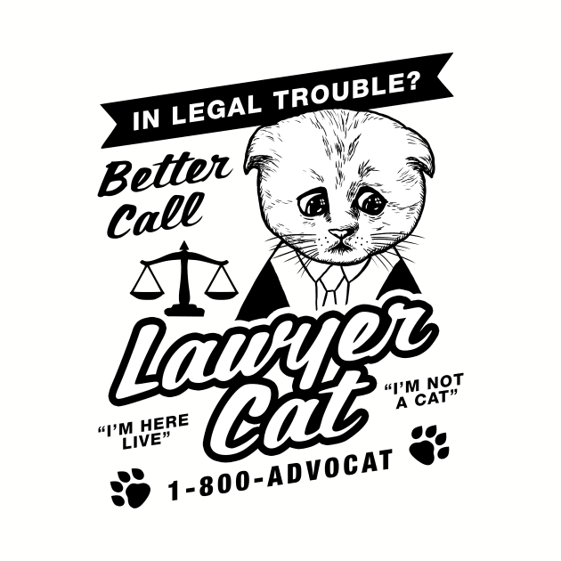 Lawyer Cat by dumbshirts