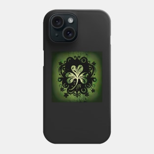 Saint Patrick's day shamrock leaf - glow in the dark filigree pattern Phone Case