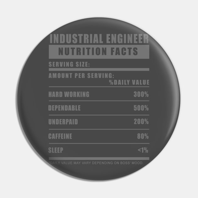 Industrial Engineer Underpaid Job Humor Pin by LaarniGallery