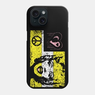 LOVE PEACE MARILYN FLAG 80s Yellow Pink White Phone Case