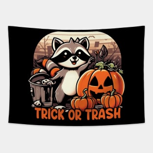 Trick Or Trash Racoon Tapestry