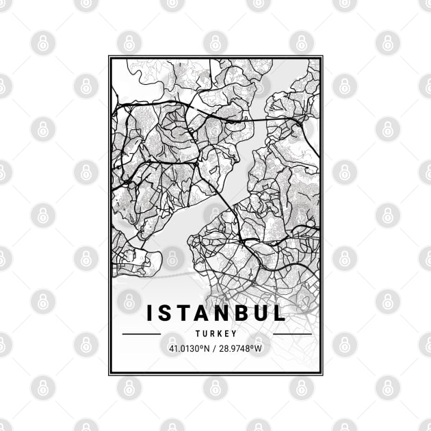 Istanbul Light City Map by tienstencil