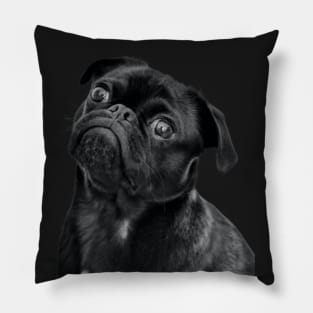 Cute Black Pug Pillow