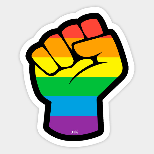 Lgbtq Pride Fist Lgbtq Pride Face Mask Sticker Teepublic Au