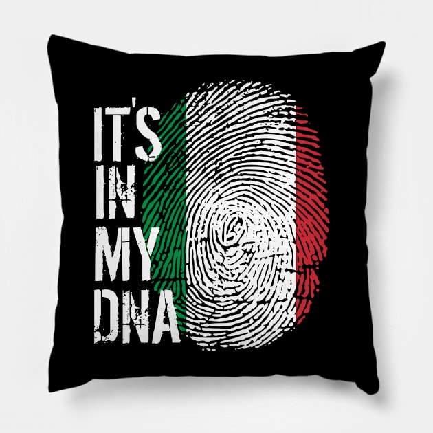 Italy Flag Fingerprint My Story DNA Italian Pillow by Your Culture & Merch