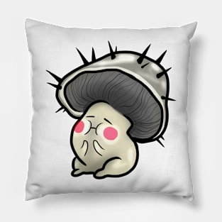 Blushing fluffy mushroom Pillow