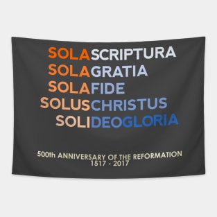 Five Solas of the Reformation (with 500th anniversary tag) Tapestry