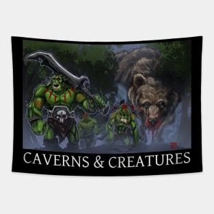 Orcs, Bears, and Assholes Tapestry