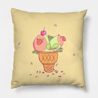 Mango Ice Scream Birbs Pillow