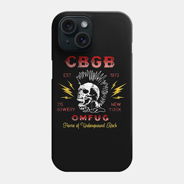 CBGB - Home of Underground Rock, distressed Phone Case by woodsman