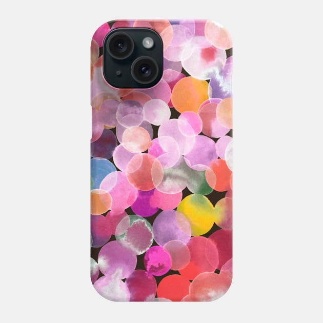 Pocket - Overlapped Watercolor Candy Dots Phone Case by ninoladesign