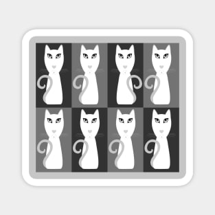 CATS WITH QUESTION MARK TAILS Magnet