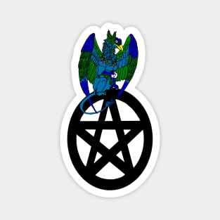 Magical Griffon on a Pentacle Magnet