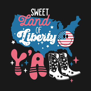 American Flag Sweet Land of LIberty USA T-Shirt