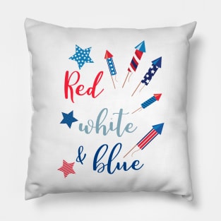 Red While and Blue Pillow